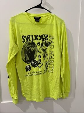 Swixxz Neon Graphic Long Sleeve Tee medium